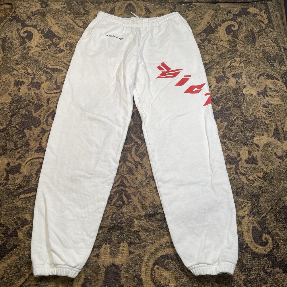 Bornfrompain Sicko OG Pain Sweatpants White Mens Size Large